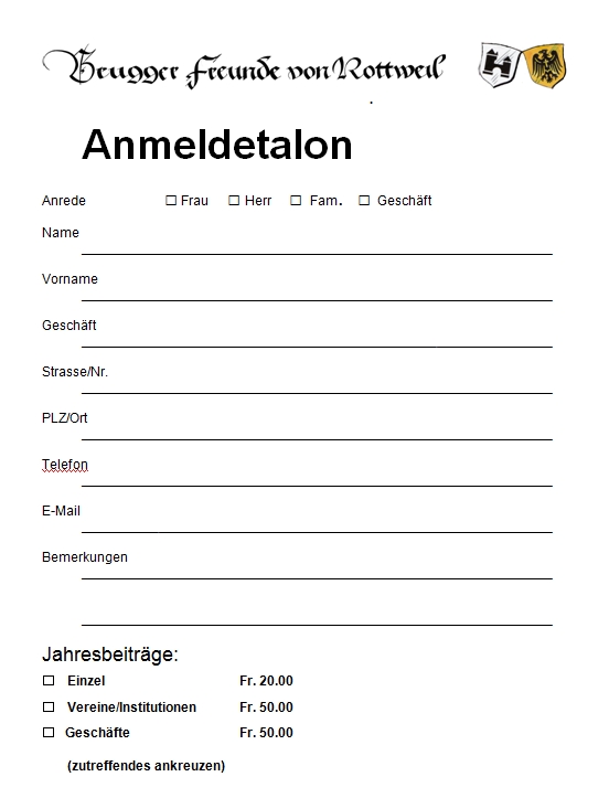 Anmeldung